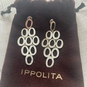 Ippolita Silver Linked Open Oval Cascade Cluster Earrings